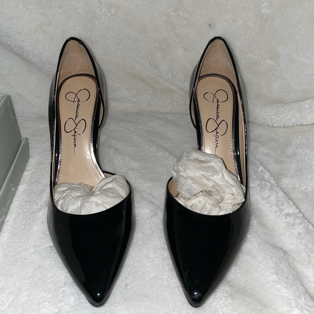 Jessica Simpson Black Glossy Heels